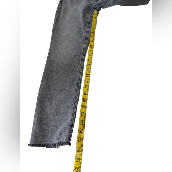 Agolde NICO Button Fly Raw Hem Hi Rise Gray Jeans Women Size 26 - Picture 15 of 15